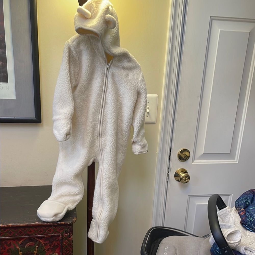 GAP Cream Hooded One Piece with Footies